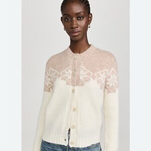 Marea Annie Fair Isle Cardigan Sweater - Small